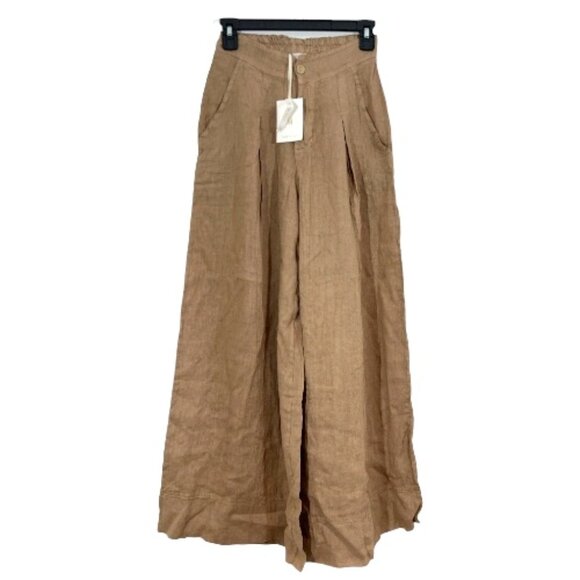 Milio Milano Pleated Linen Pants 154018 Small New - Picture 1 of 4